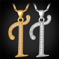 Make a style statement with alphabet pendant hung on initial pendant necklace